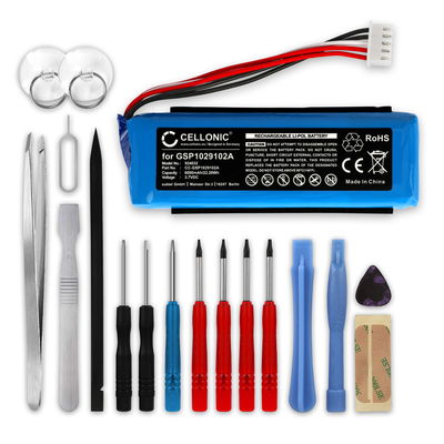 Batteri til JBL Charge 3 (2016) GSP1029102A (6000mAh, 3.7V) + Verkt&oslash;y fra CELLONIC