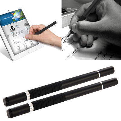2x 2in1 Design Touchpen for Smartphone, eReader Tablet & Co. inkl. Ballpoint pen / svart