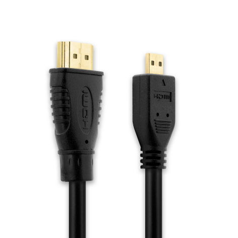 Micro HDMI Type D to HDMI (Type A) Cable 3m for Panasonic Lumix S5; DC-G110K; DC-G110V; DC-G110W from subtel