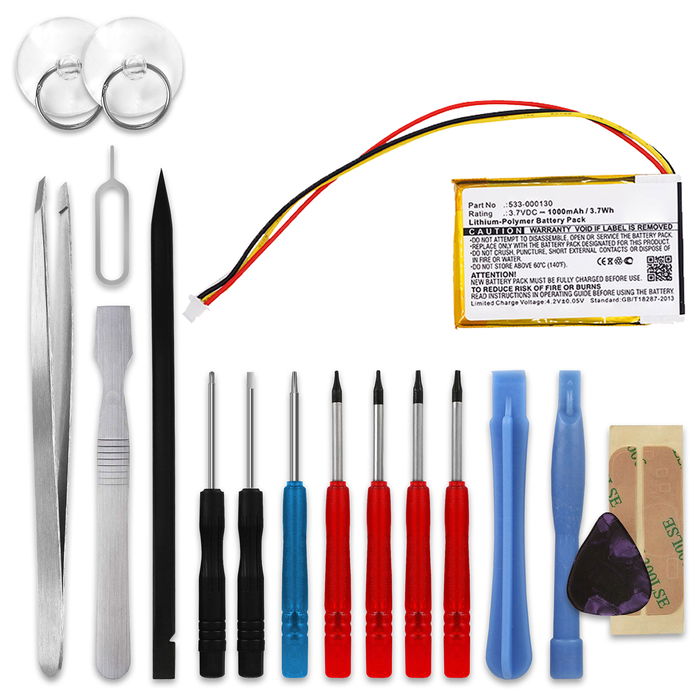 Batteri for Logitech G703 G900 G903 G403, 533-000130 1000mAh + Verktøy fra subtel