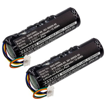 2x Batteri for Garmin Astro DC20, DC30, DC40, Dog Tracking 3400mAh fra subtel