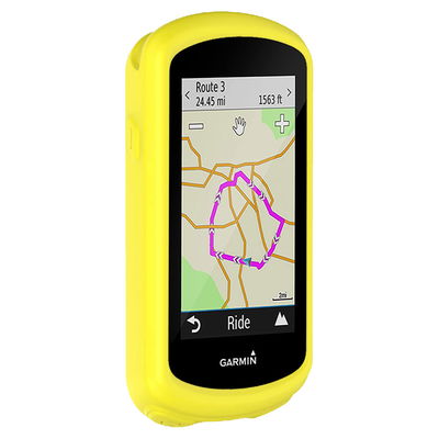 subtel Silicone Case for Garmin Edge 1030 / Edge 1030 Plus Cover - Protective Bumper Shell Skin Shockproof Rubber Housing for GPS SatNav Sat Nav Navi - Yellow