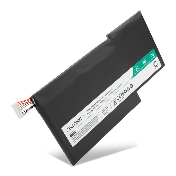 Batteri for MSI GS63VR Accu 5700mAh Akku bytte Batteri
