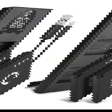 2x Batteri for Panasonic GX9 GX7 GX80 LX100 II Lumix GX80 TZ81 TZ80 TZ90 TZ95 TZ100 TZ202 DC-GX9 GF3, DMW-BLG10 kamera - Reservebatteri DMW-BLG10 DMW-BLE9PP 730mAh + USB Dobbel Batterilader DE-A98A, Kamerabatteri Lader