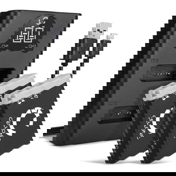 2x Batteri for Canon PowerShot G7X, G7 X Mark II, G5 X, SX740 HS, SX620 HS, SX730 HS, NB13L kamera - Reservebatteri NB-13L 1010mAh + USB Dobbel Batterilader CB-2LHE, Kamerabatteri Lader