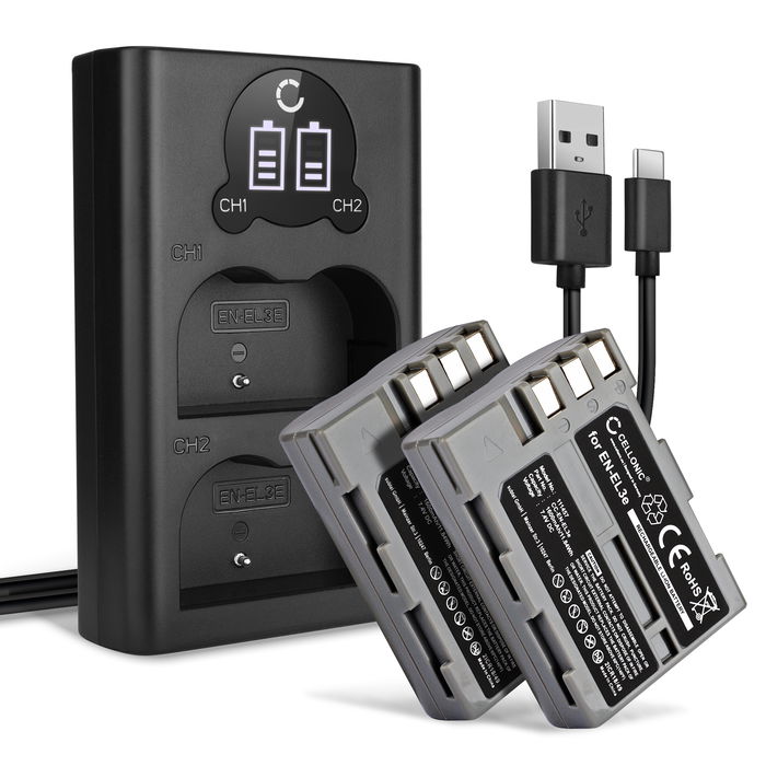 Batteri for Nikon D70s Accu 1600mAh Akku bytte Batteri