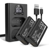 2x Batteri 3400mAh+ Dobbel Lader