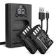 2x Batteri DMW-BLF19 DMW-BLF19E DMW-BLF19PP 1600mAh + dobbeltlader
