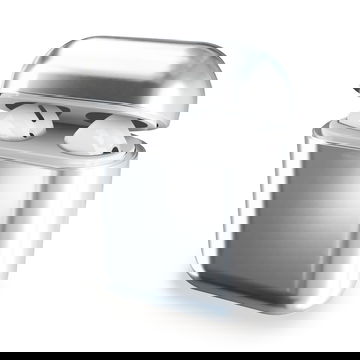 Lomme for AirPods 1, AirPods 2 - TPU, sølvfarget shell pocket tasker
