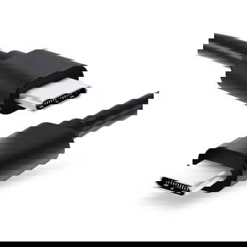 USB Kabel for Sony A7 III, A7R III, A7R IV, A7S III, A9 II - 1m IFC-100U IFC-400U Ladekabel 3A (PD 60W) Datakabel, svart