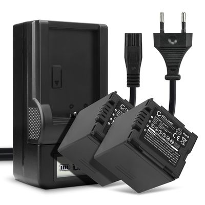 2x Batteri for Panasonic NV-GS250, NV-GS27 -GS17 -GS400 -GS180 -GS75 -GS500 -GS320 -GS60 Kameraer 2100mAh + Lader fra CELLONIC