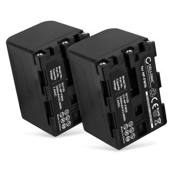 2x Batteri for Sony HVR-A1 HDR-SR1 HDR-HC1 GV-D1000 DCR-TRV38 TRV20 TRV330 TRV285 TRV340 TRV345 Kameraer 3200mAh fra CELLONIC