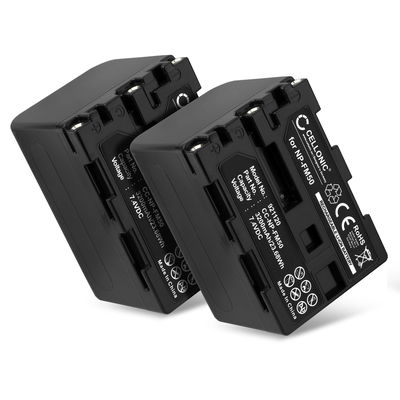 2x Batteri for Sony HVR-A1 HDR-SR1 HDR-HC1 GV-D1000 DCR-TRV38 TRV20 TRV330 TRV285 TRV340 TRV345 Kameraer 3200mAh fra CELLONIC