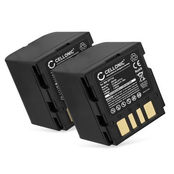 2x Batteri for JVC GZ-D240, GZ-D270, GZ-DF420, GR-D240, GR-D270, GR-D290, GR-DF420, GR-X5 BN-VF714 (1500mAh, 7.4V) fra CELLONIC