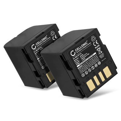 2x Batteri for JVC GZ-D240, GZ-D270, GZ-DF420, GR-D240, GR-D270, GR-D290, GR-DF420, GR-X5 BN-VF714 (1500mAh, 7.4V) fra CELLONIC