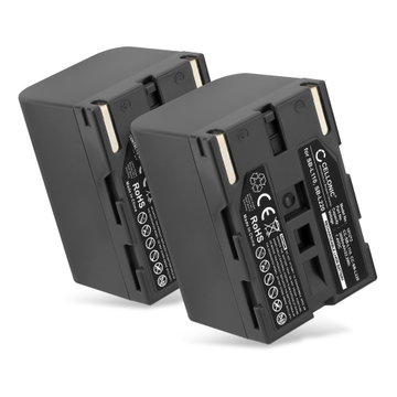 2x Batteri for Samsung SC-D24, SC-D23, SC-D55, SC-D60, SC-D33, SC-D27, SC-D34, SC-D31, SC-D77 Kameraer 3000mAh fra CELLONIC