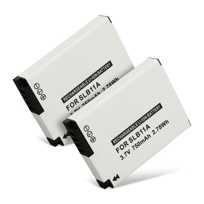 2x Batteri for Samsung SLB-11A Accu 750mAh Akku bytte Batteri