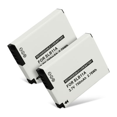 2x Batteri for Samsung WB100 WB5000 WB550 WB600 WB2000 EX1 PL50 PL55 PL65 L200 L100 ES60 ES55 ST1000 TL240 CL5 Kameraer 750mAh fra CELLONIC