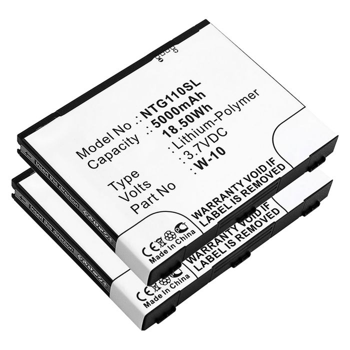 2x Batteri for Netgear NightHawk M1, MR1100 Telstra MR1100, M1 W-10 (5000mAh, 3.7V) fra CELLONIC