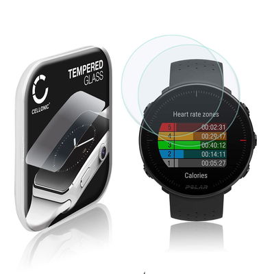 2x Skjermbeskytter glass Polar Vantage M (2.5D, 9H, 0,33mm, Full Glue) Herdet Glass