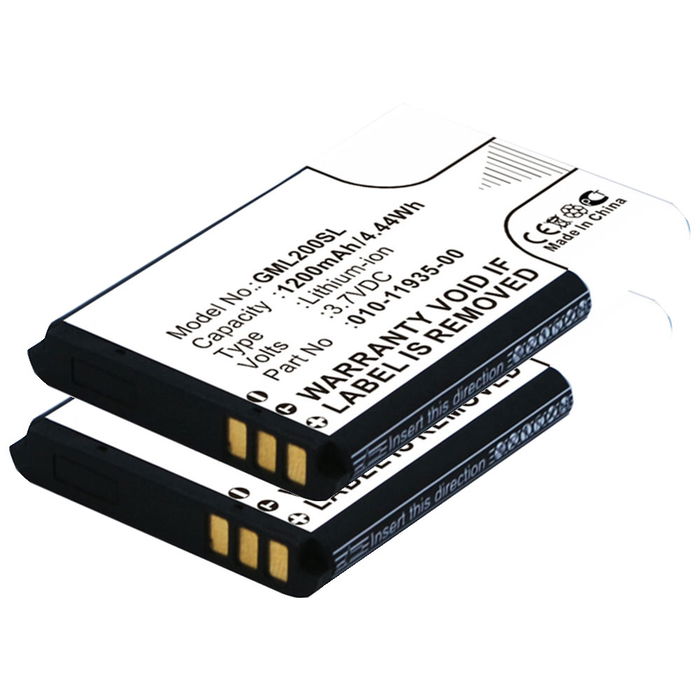 2x Batteri for Garmin 010-11935-00 Accu 1200mAh Akku bytte Batteri