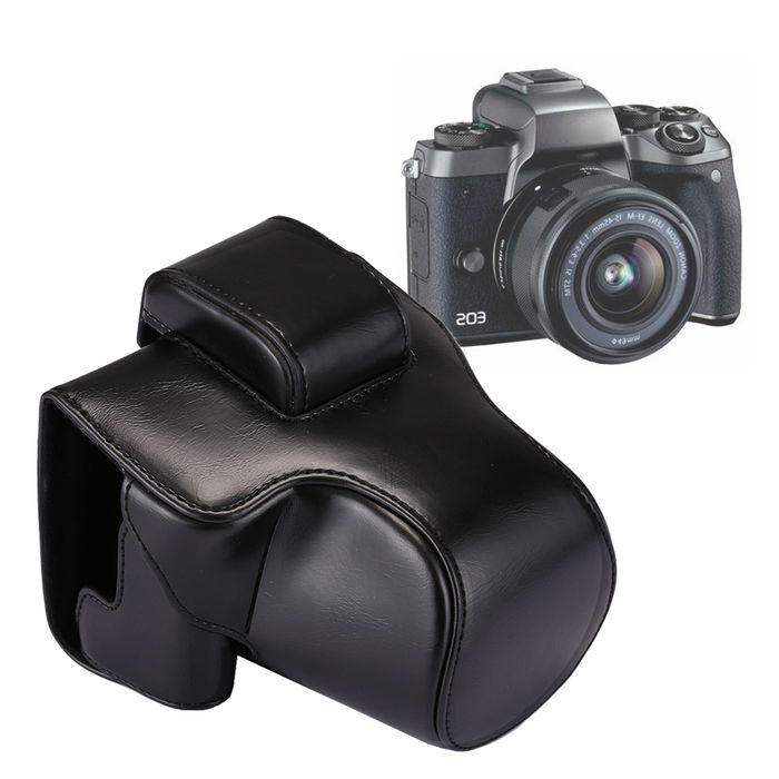 Lomme for Canon EOS M5 - Kunstlær, svart shell pocket tasker