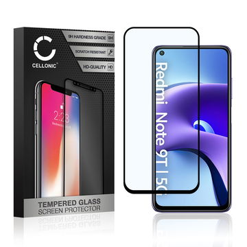 Skjermbeskytter glass Xiaomi Redmi Note 9T 5G (3D Full Cover, 9H, 0,33mm, Full Glue) Herdet Glass