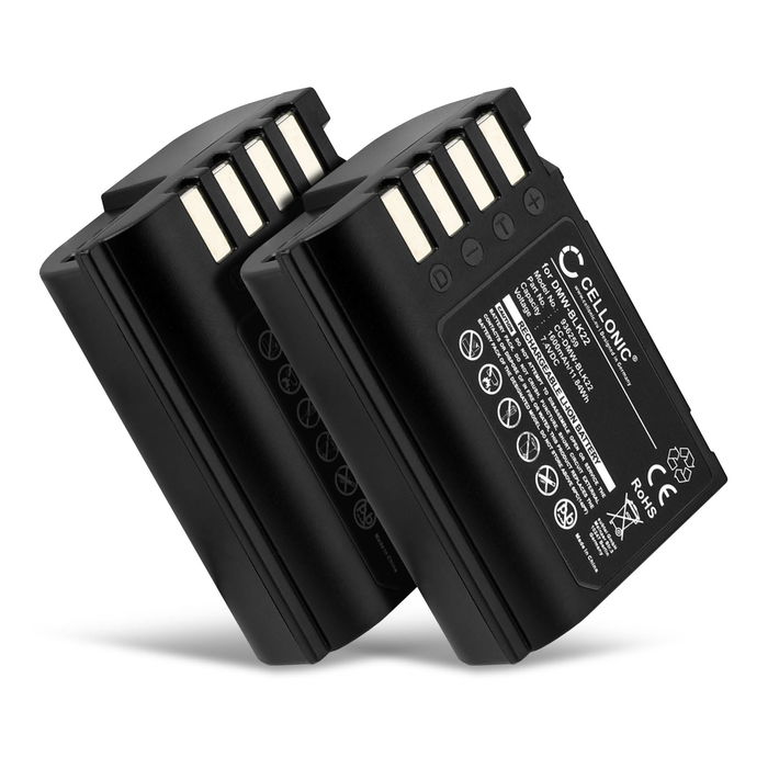 2x Batteri for Panasonic Lumix DC-S5 IIX Accu 1600mAh Akku bytte Batteri