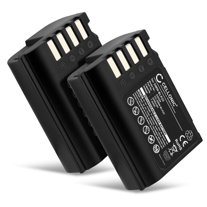 2x Batteri for Panasonic Lumix DC-S5 IIX Accu 2250mAh Akku bytte Batteri