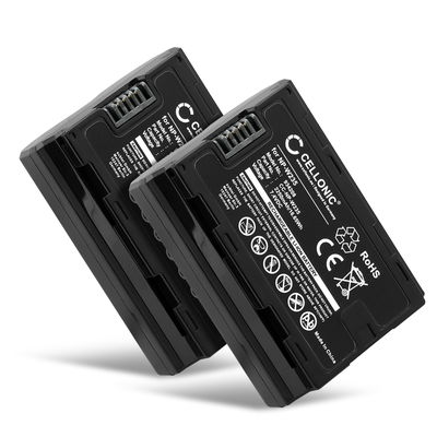 2x Batteri for FujiFilm GFX100S, FujiFilm GFX 50S II, W235, Fuji NP-W235, FujiFilm X-T4 NP-W235 (2250mAh, 7.2V) fra CELLONIC