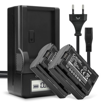 2x Batteri for FujiFilm GFX100S, GFX 50S II, FujiFilm X-T4, X-T4, X-T4, X-H2S, X-H2, X-H2 Kameraer 2000mAh + Lader fra subtel