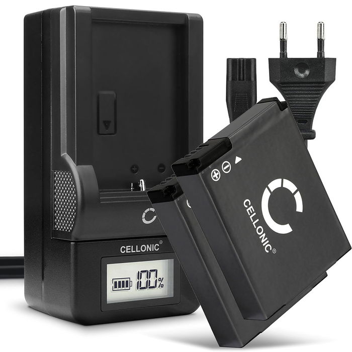 2x Batteri for GoPro HD Hero 2 Accu 1100mAh Akku bytte Batteri + Lader