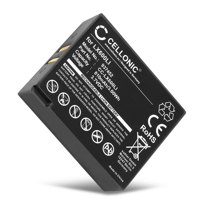Batteri for Eartec Hub Systems, UltraLITE, HUB LX600LI (810mAh, 3.7V) fra CELLONIC