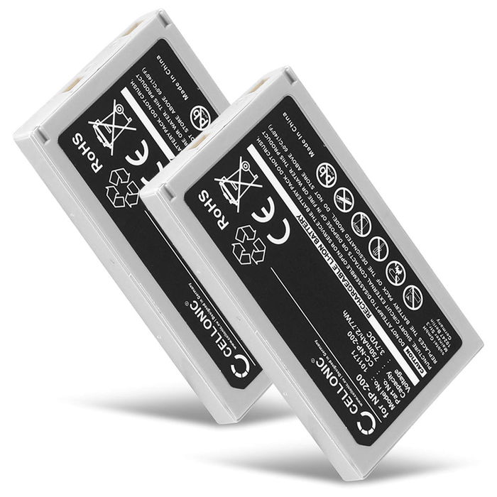 2x Batteri for Konica Minolta DiMAGE X Accu 750mAh Akku bytte Batteri