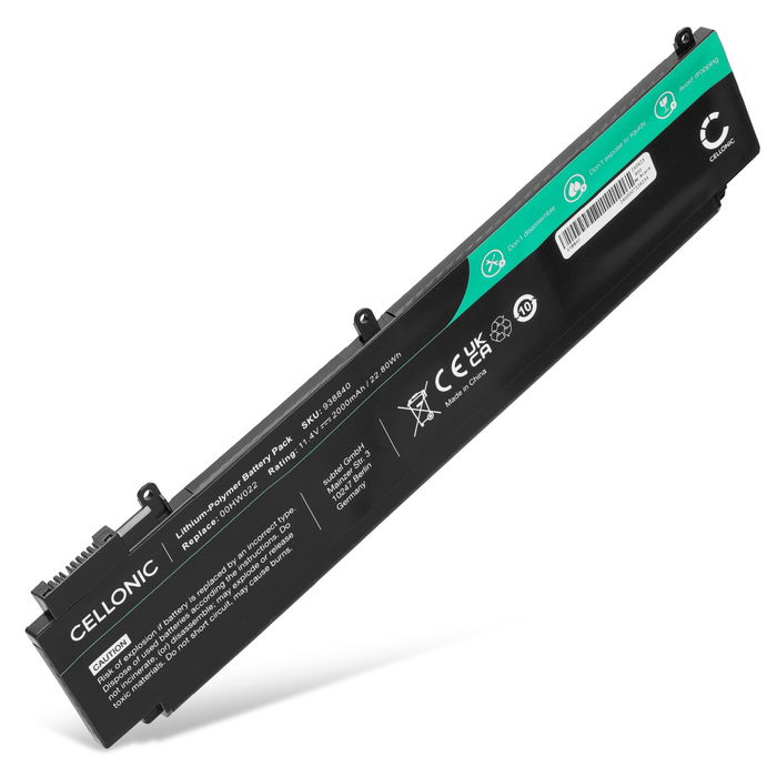 1x Lenovo ThinkPad T470s Batteri 11.4V 2000mAh fra Cellonic