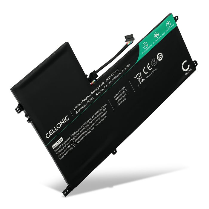 Batteri for AT02XL , HP ElitePad 900, ElitePad 900 Gen 1, 99TA026H, J5N62UT 3500mAh 7.4V fra CELLONIC