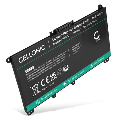 Batteri for HP Pavilion 15, 250 G7, 255 G7, HT03XL, ht03041xl, L11119-855 3400mAh 11.55v fra CELLONIC