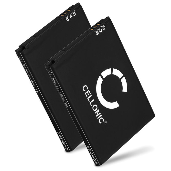 2x Batteri for 2x replacement battery for Samsung Galaxy Core / Core Plus / Core Duos (GT-I8260 / GT-I8262 / SM-G350) 1800mAh fra CELLONIC