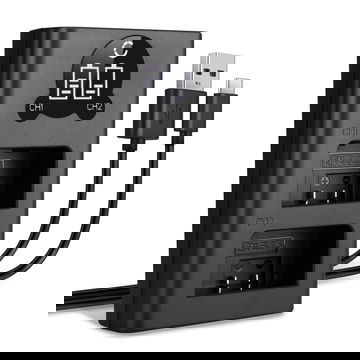 USB dobbel lader (EN-EL25) for Nikon Z fc, Z 50, Z 30 + 1m + USB Kabel fra CELLONIC