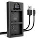 Dobbeltlader + USB-kabel