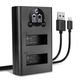 Dobbeltlader + USB-kabel