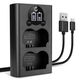 Dobbeltlader + USB-kabel