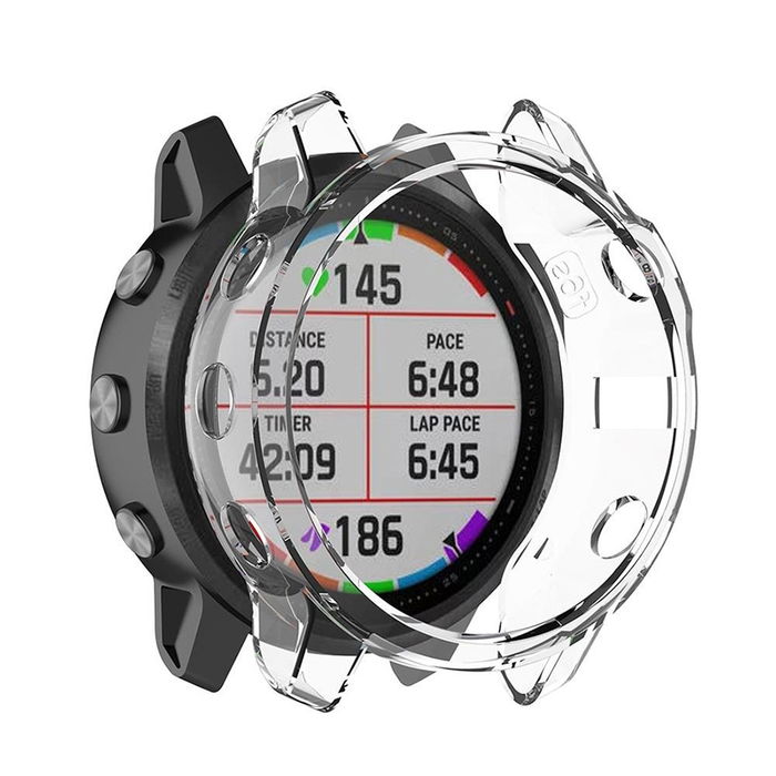 Deksel for Garmin Fenix 6S / Fenix 6S Pro / Fenix 6S Pro Solar / Fenix 6S Solar - 42mm - TPU, Gjennomsiktig shell pocket tasker