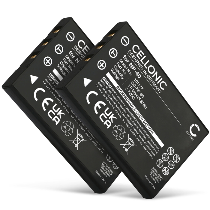2x Batteri for JAY-tech JayCam CX330 Jay Media JayCam DXC11 i430 i6628 1180mAh fra CELLONIC