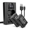 2x Batteri 2000mAh+ Dobbel Lader