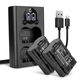 2x Batteri NP W235 2000mAh + dobbeltlader