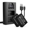 2x Batteri 1280mAh + Dobbel Lader