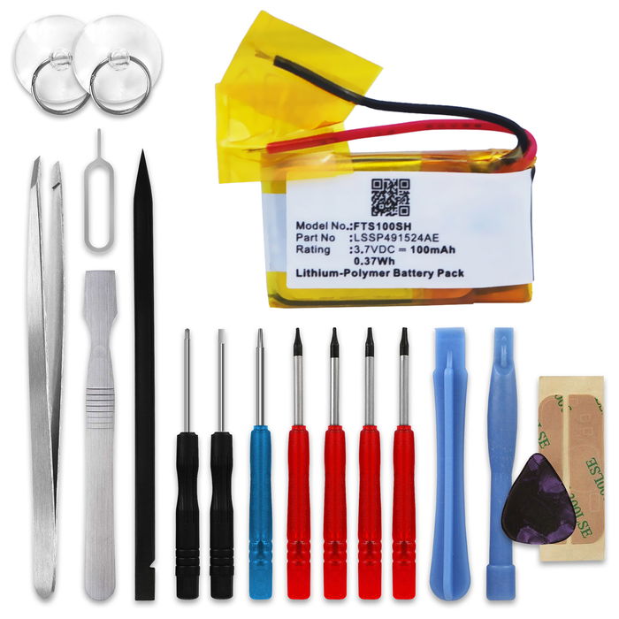 Batteri for FitBit Surge 100mAh + Verktøy fra subtel