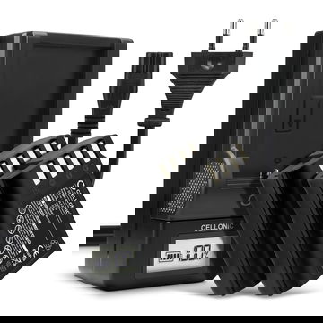 2x Batteri for Panasonic Lumix G9 GH5 II GH5S DC-GH5 II DC-GH6 DC-S5 II DC-S5 IIX DC-G9 II DMW-BLK22 (2250mAh, 7.4V) + Lader fra CELLONIC