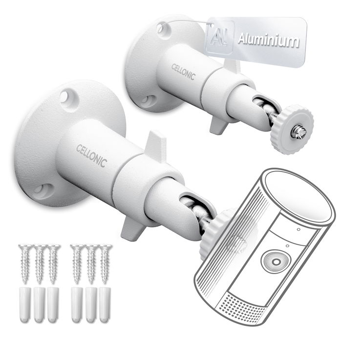 Arlo Essential Spotlight Kamerafeste – 1/4" tommers gjenge, 360° roterende kamerafeste – for innendørs og utendørs bruk